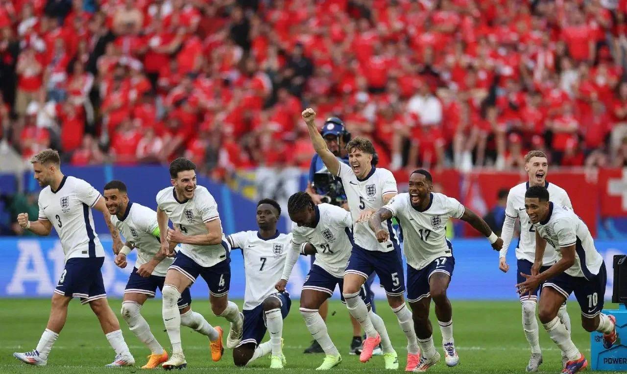 英格兰队成功晋级欧洲杯四强